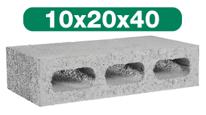 New block 3 huevos 10x20x40